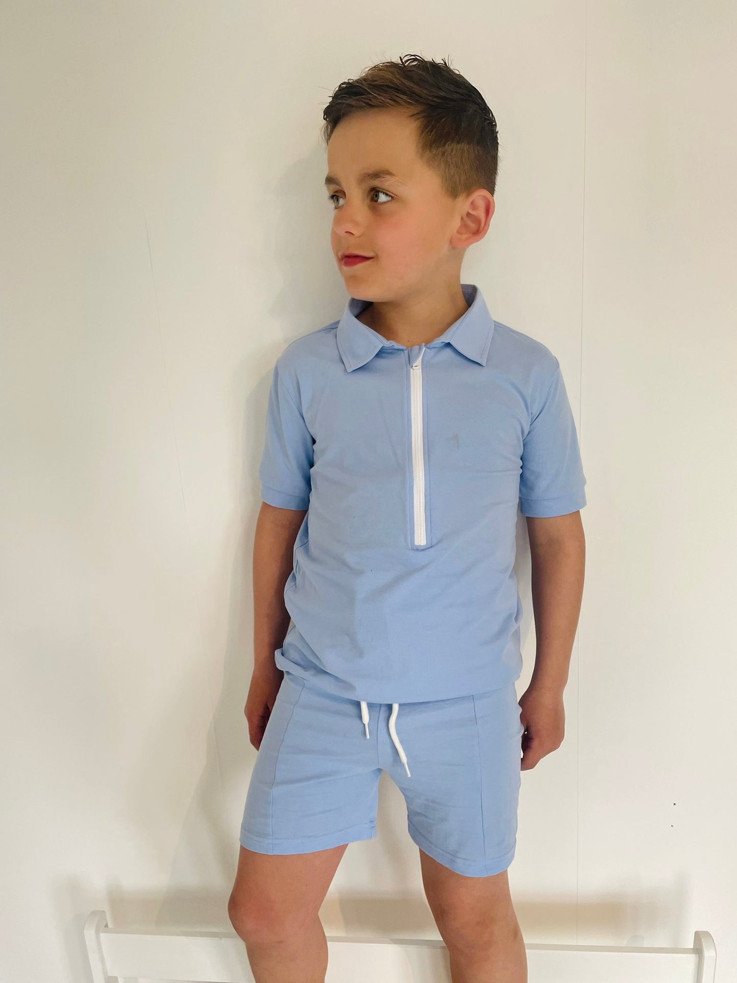 Blue Boys Short Set
