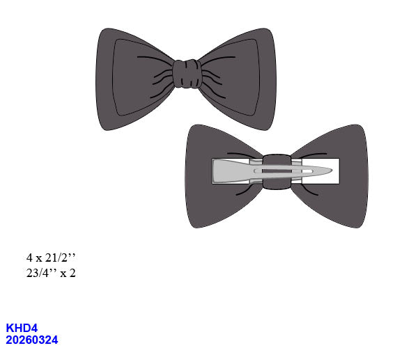 Grey School hair Bows