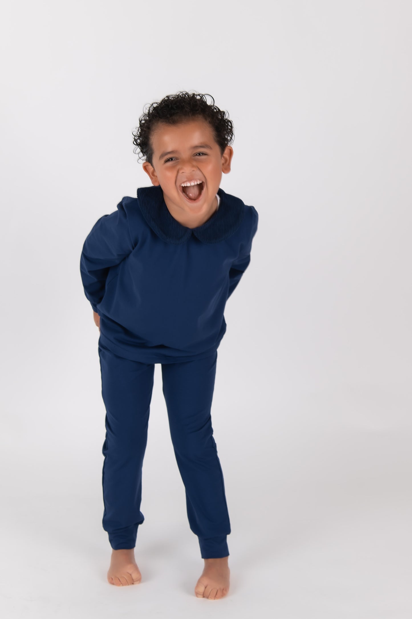 Navy & Corduroy Boys Lounge set
