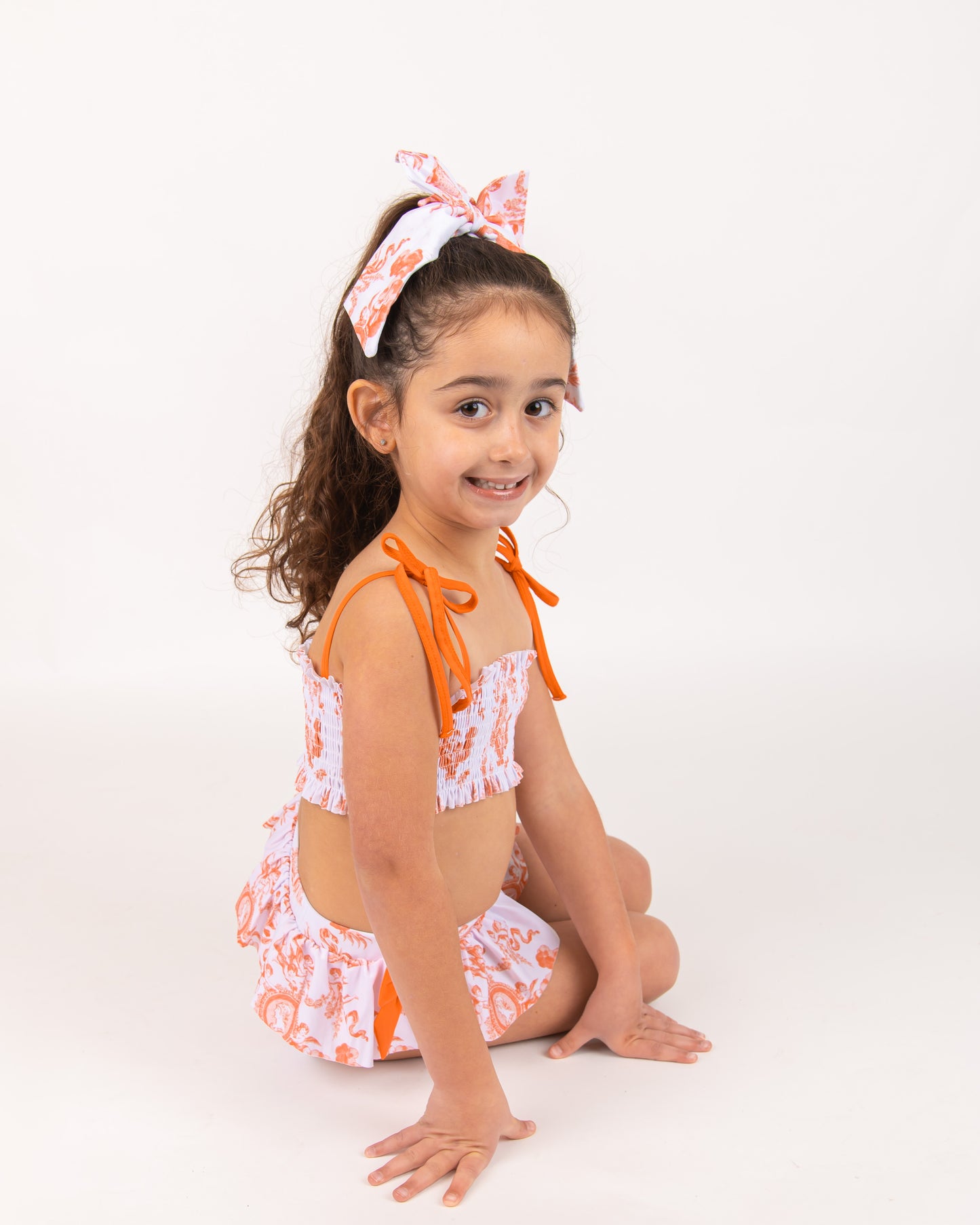 Coral Cherub Toile swim bobble
