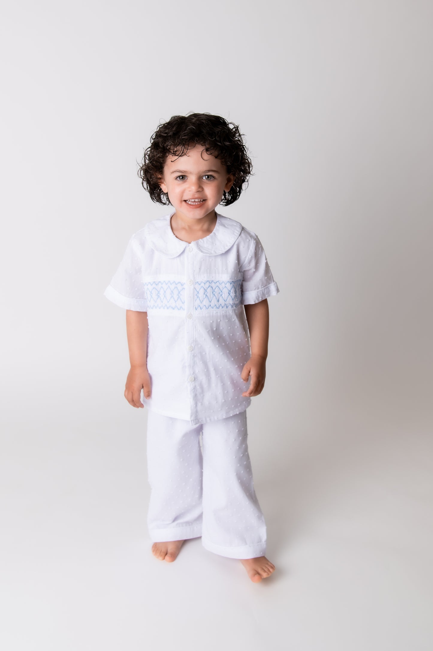 Swiss Dot Smocked Pyjamas