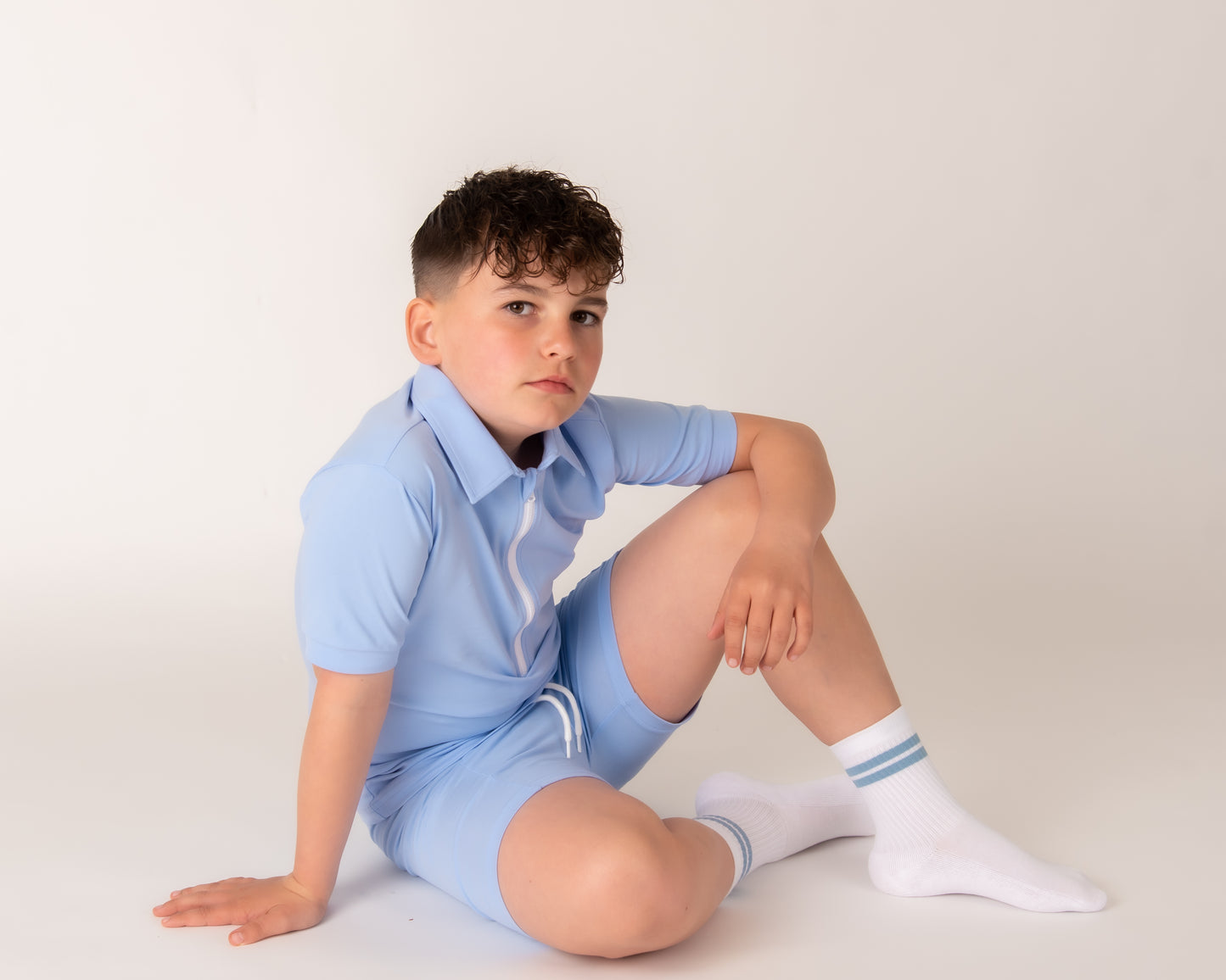 Blue Boys Short Set