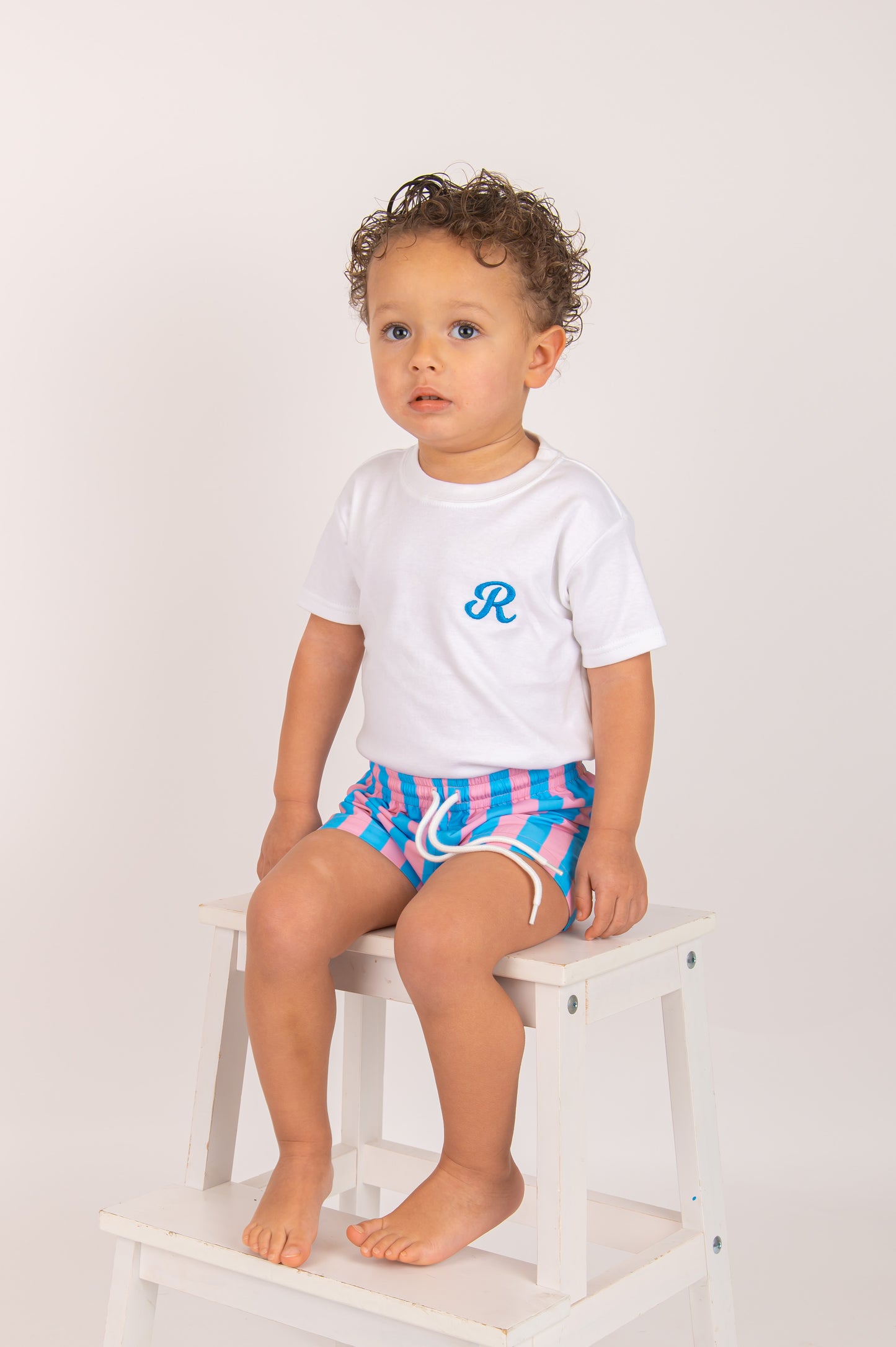 Candy Stripe Swim-shorts
