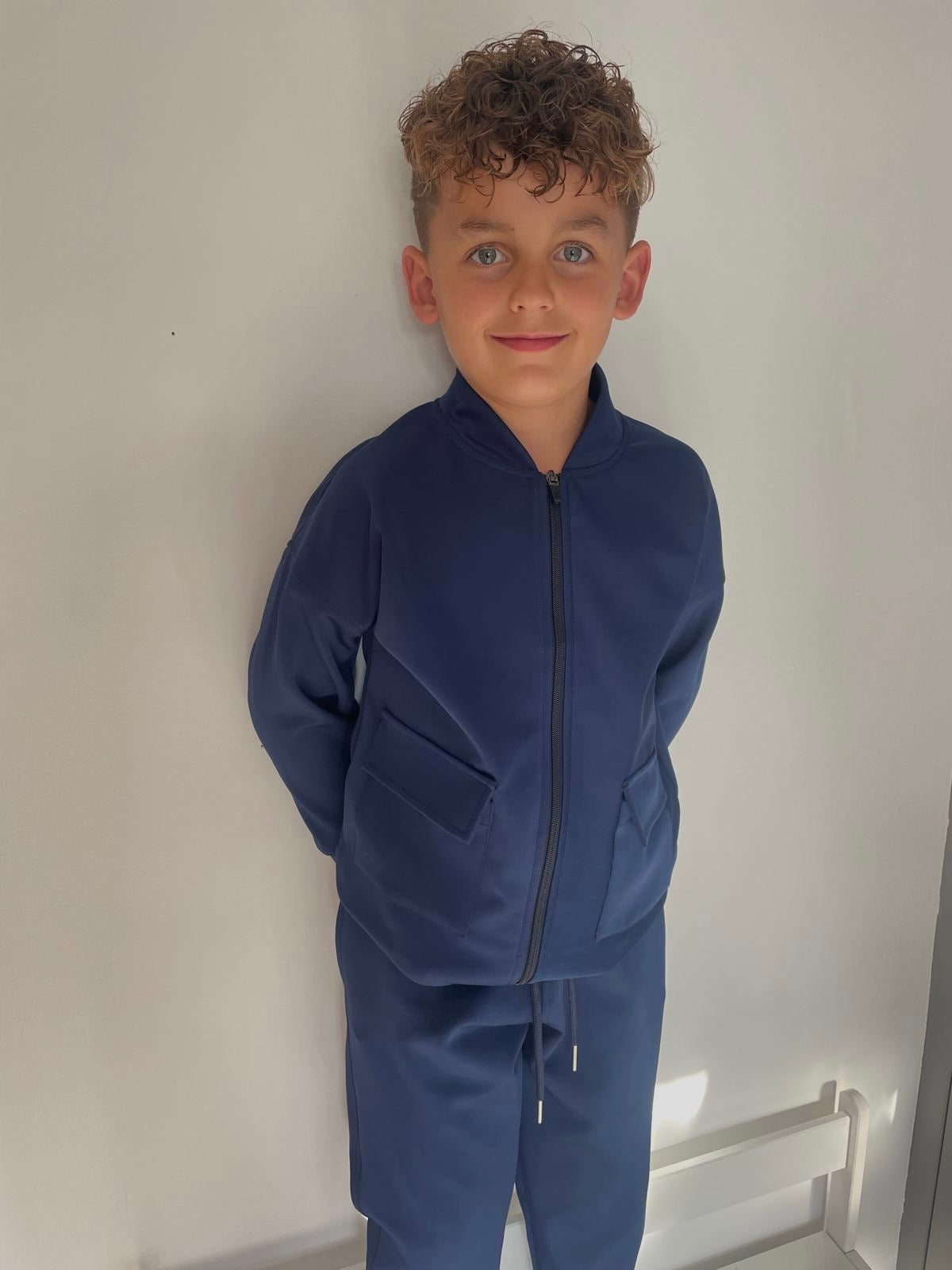 Boys Navy Tracksuit