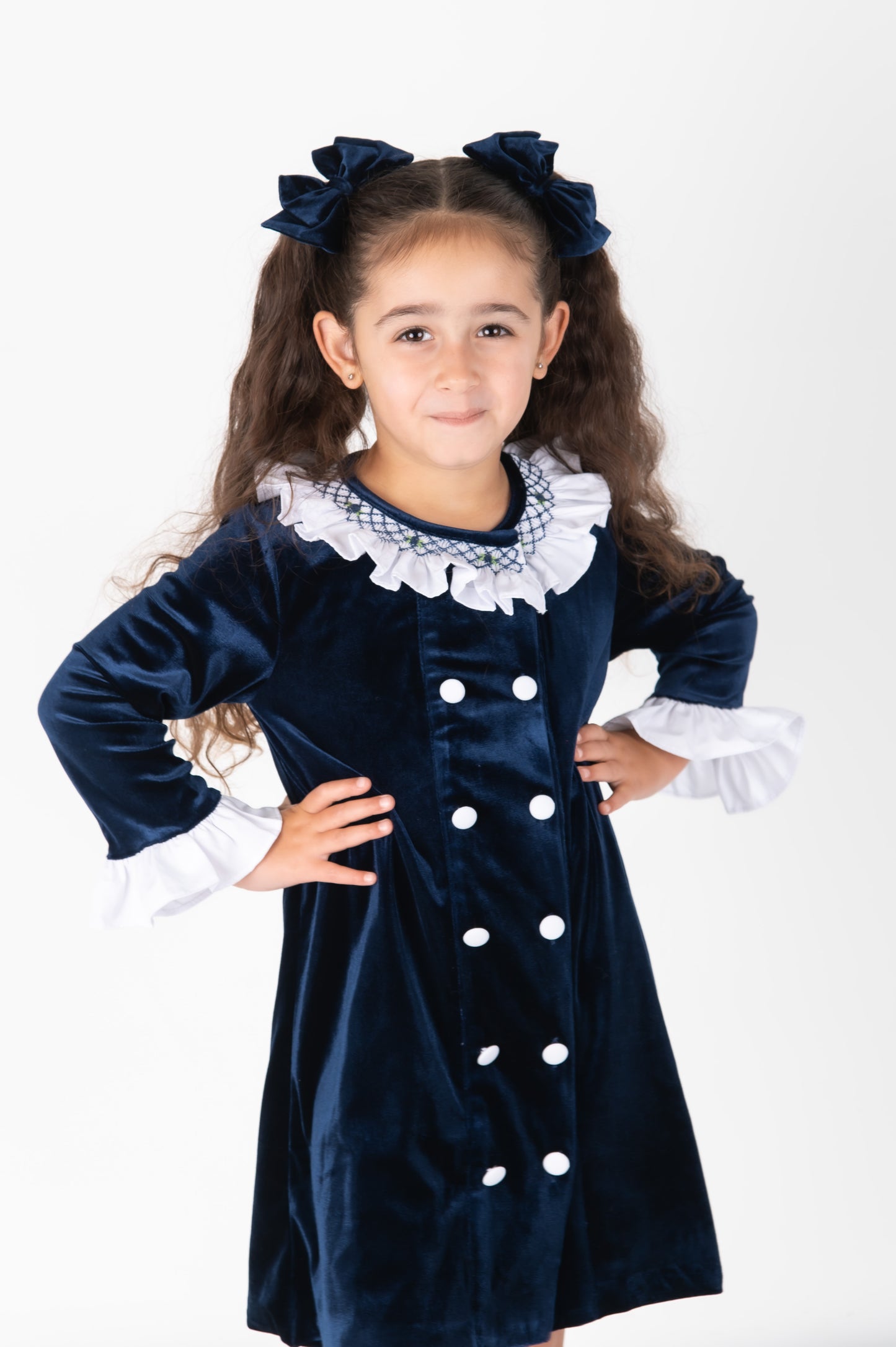 Navy Velvet Dress