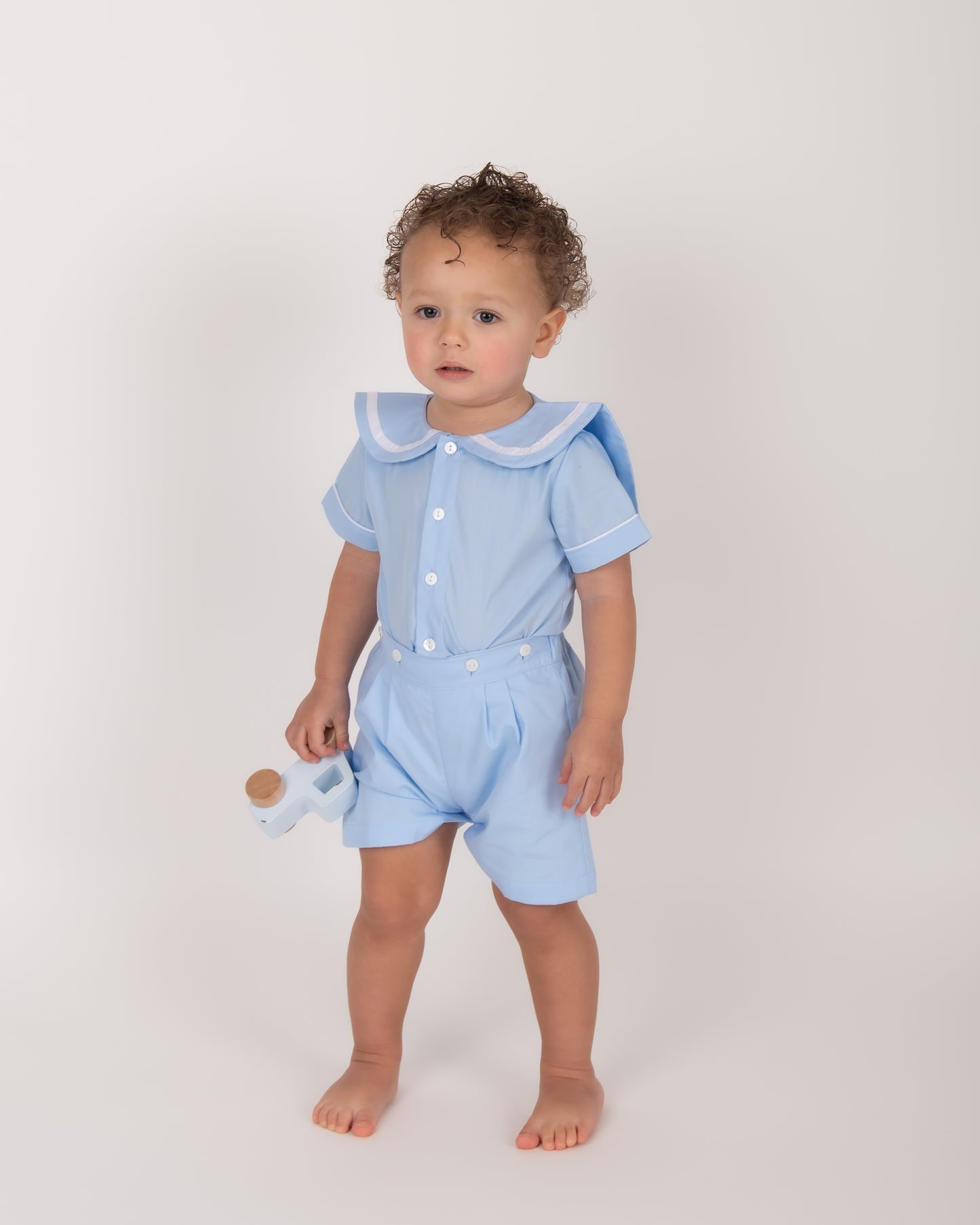 Sailor Collar Boys Shorts set