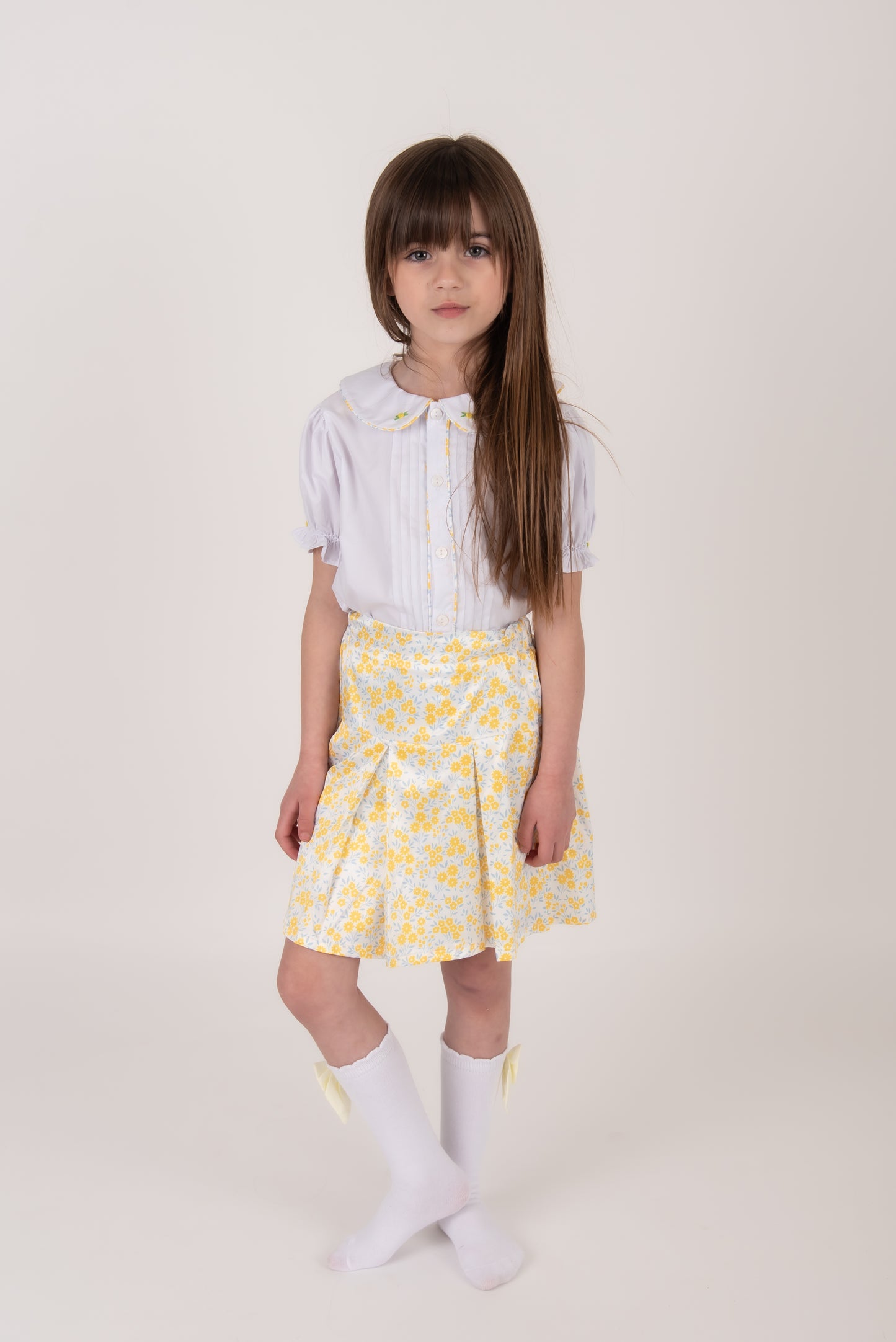 Lemon Floral Skirt set