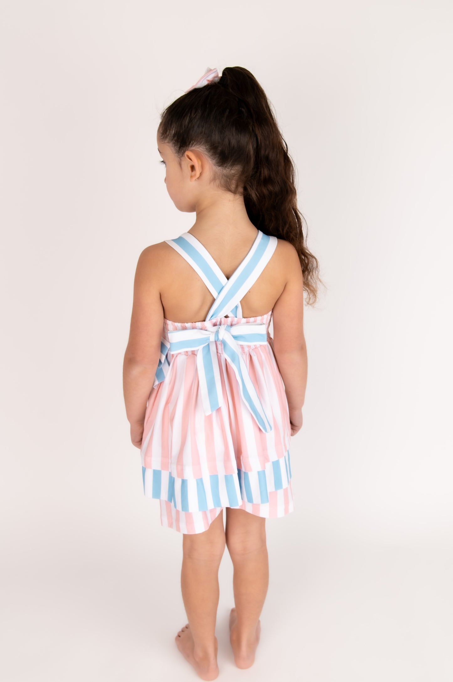 Candy Strip short set & Bow