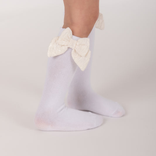 Cream Jaquard socks