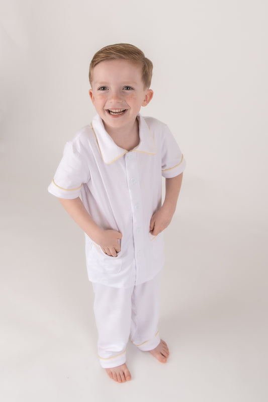 Lemon Trim Boys Pyjamas