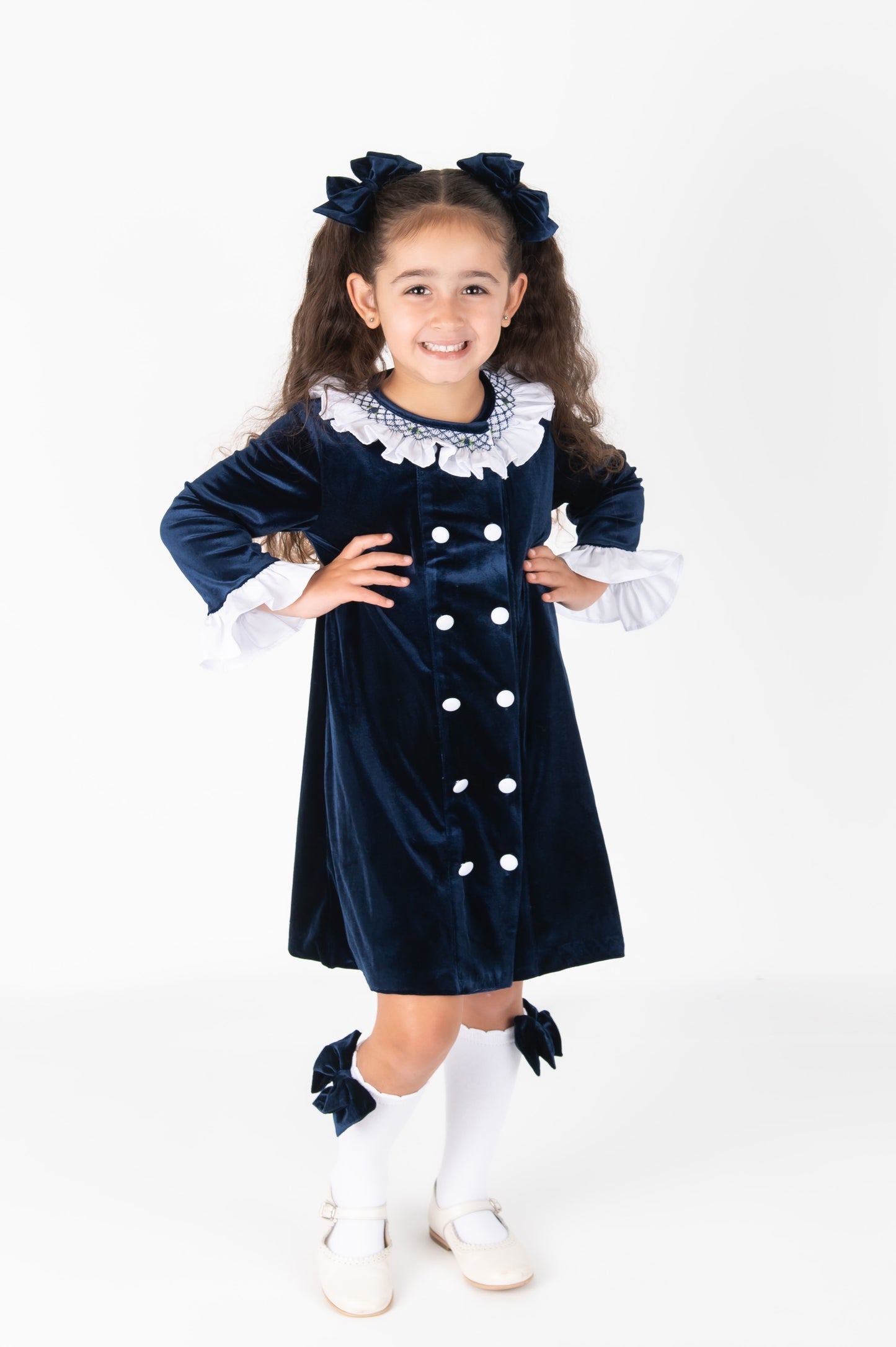 Navy Velvet Dress
