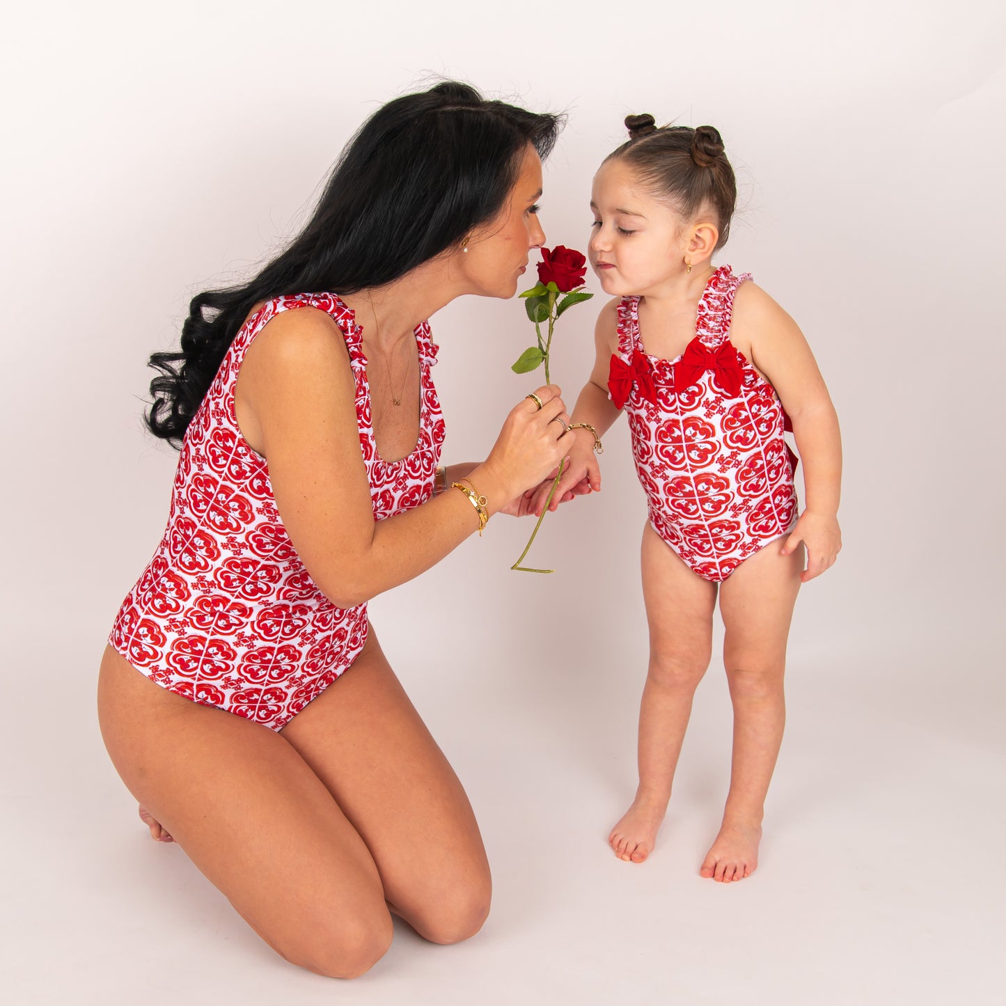 LUXE Red Girls Swimsuit