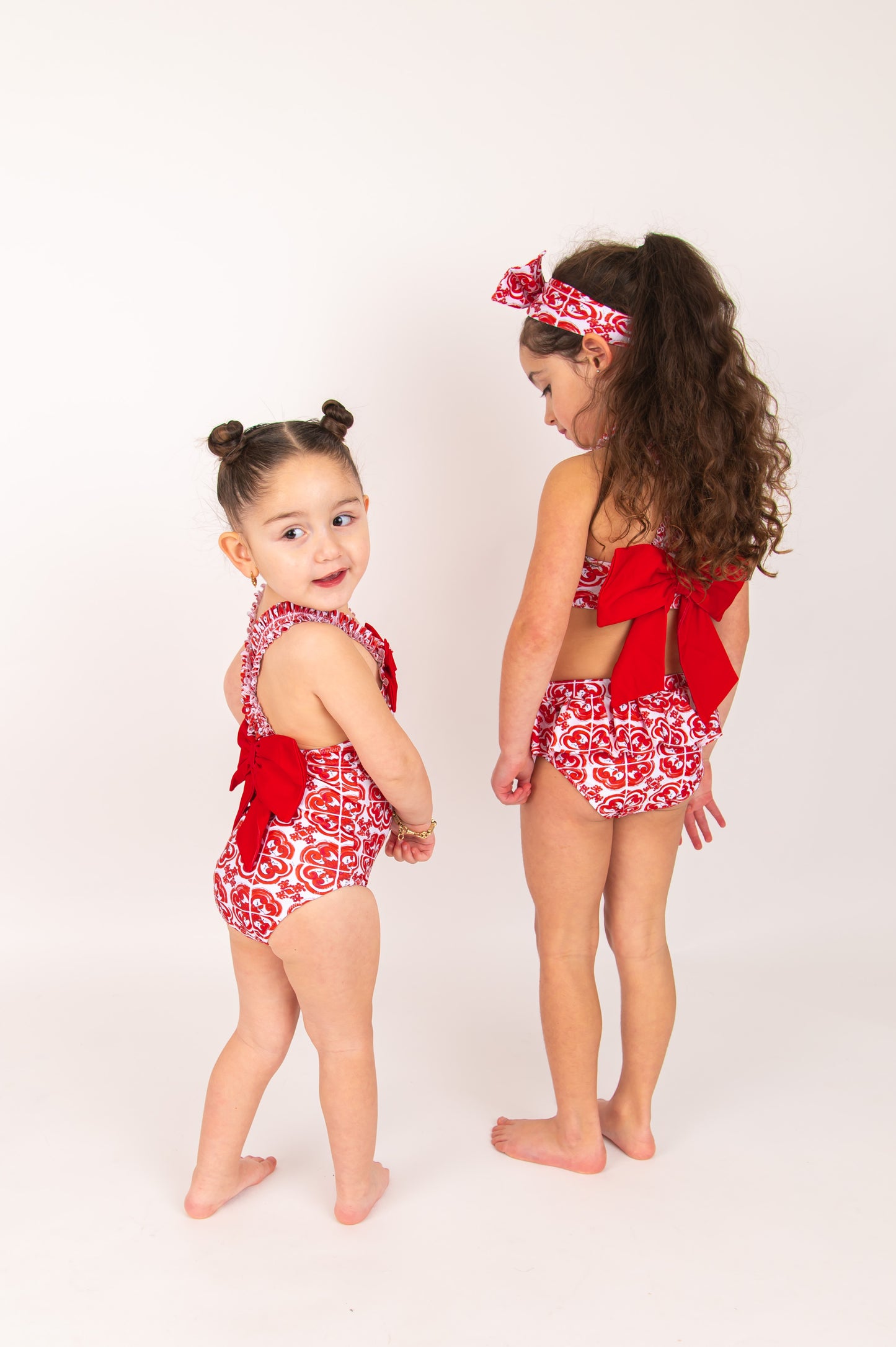 LUXE Red Girls Swimsuit