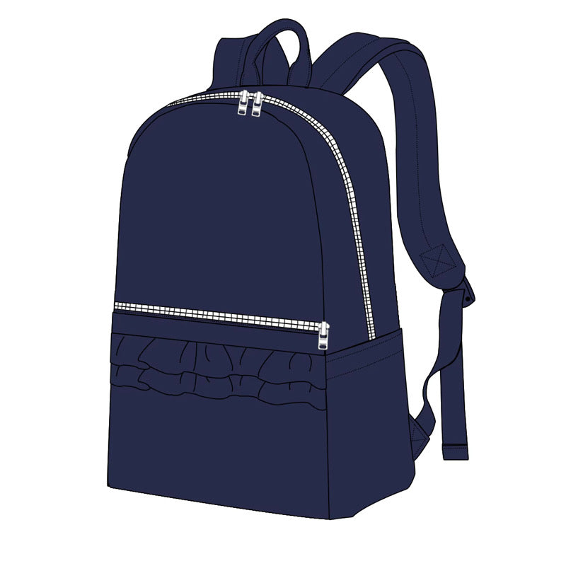 Navy Frill School Backpack