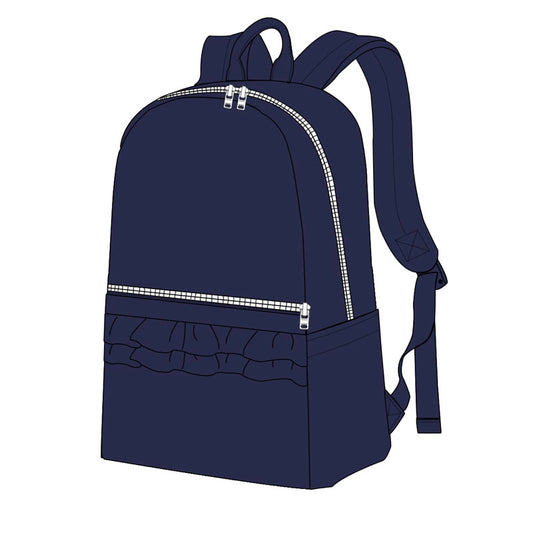 Navy Frill School Backpack