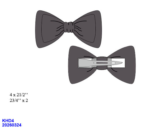Grey School hair Bows