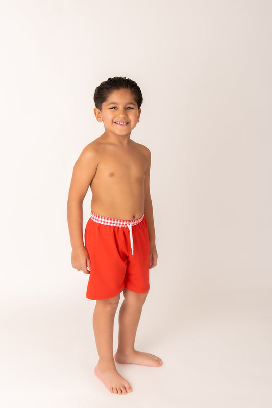 Red Boys Swim Shorts