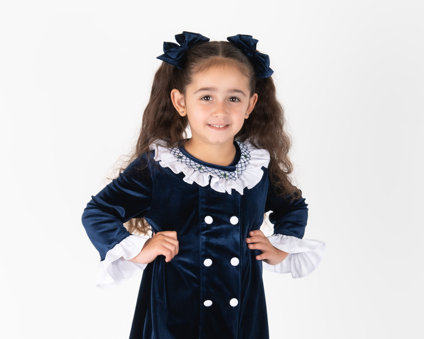Navy Velvet Dress