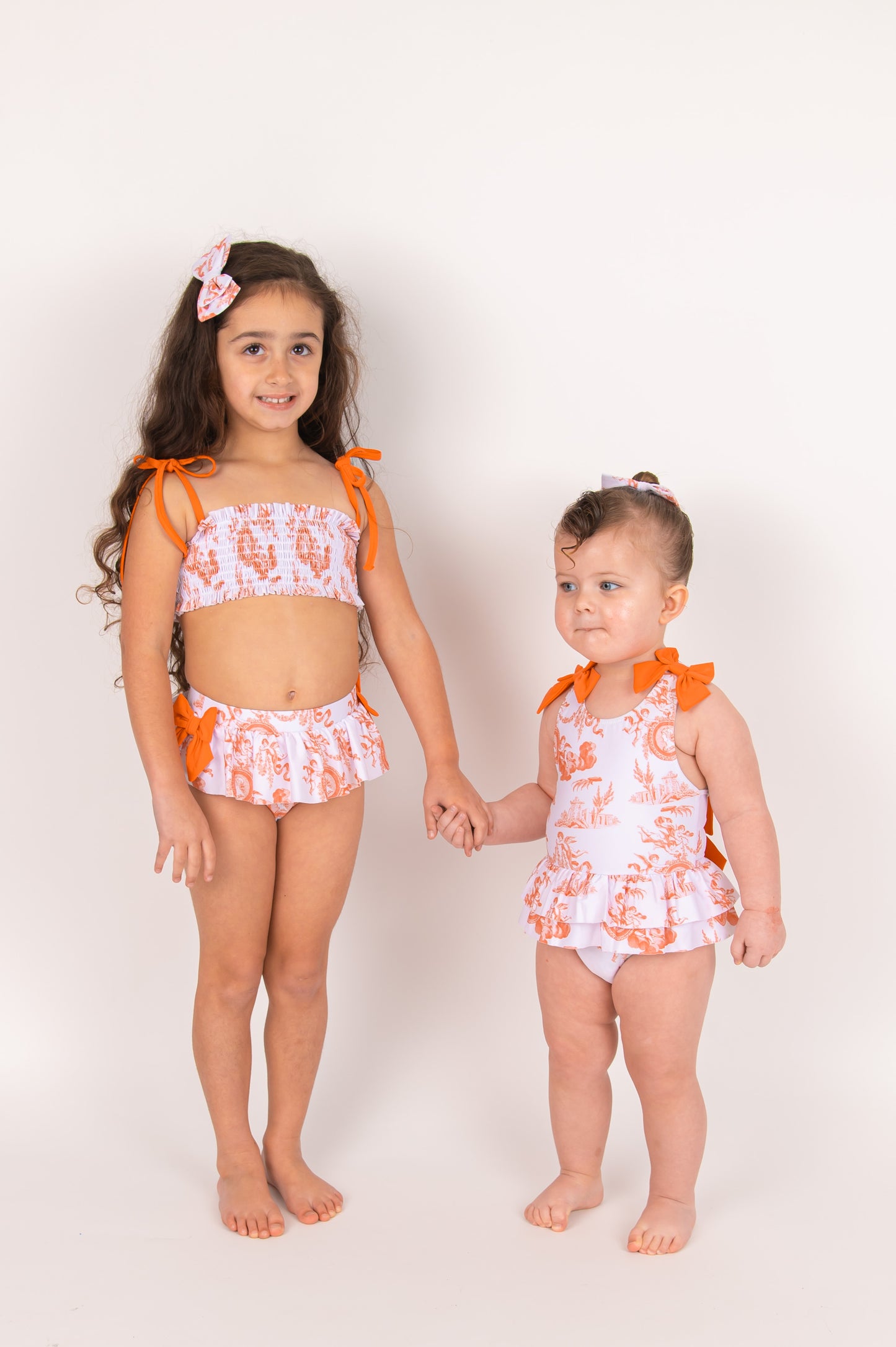 Coral Cherub Toile Swimsuit