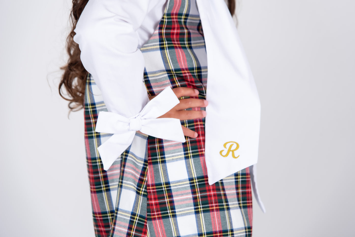 Tartan Pinafore & Shirt Set