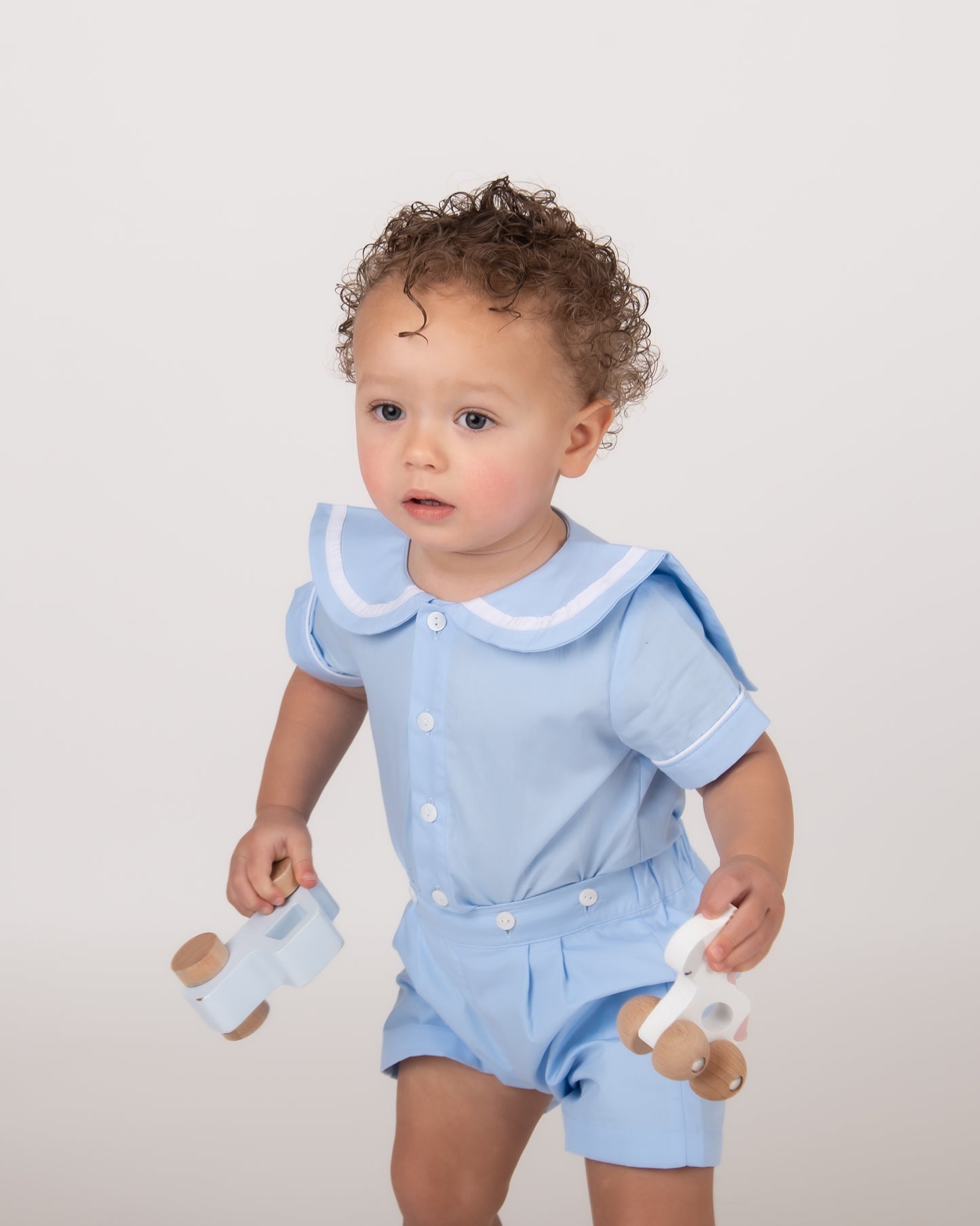 Sailor Collar Boys Shorts set