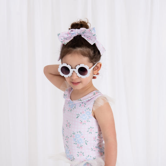 Pink Frill Girls Swimsuit