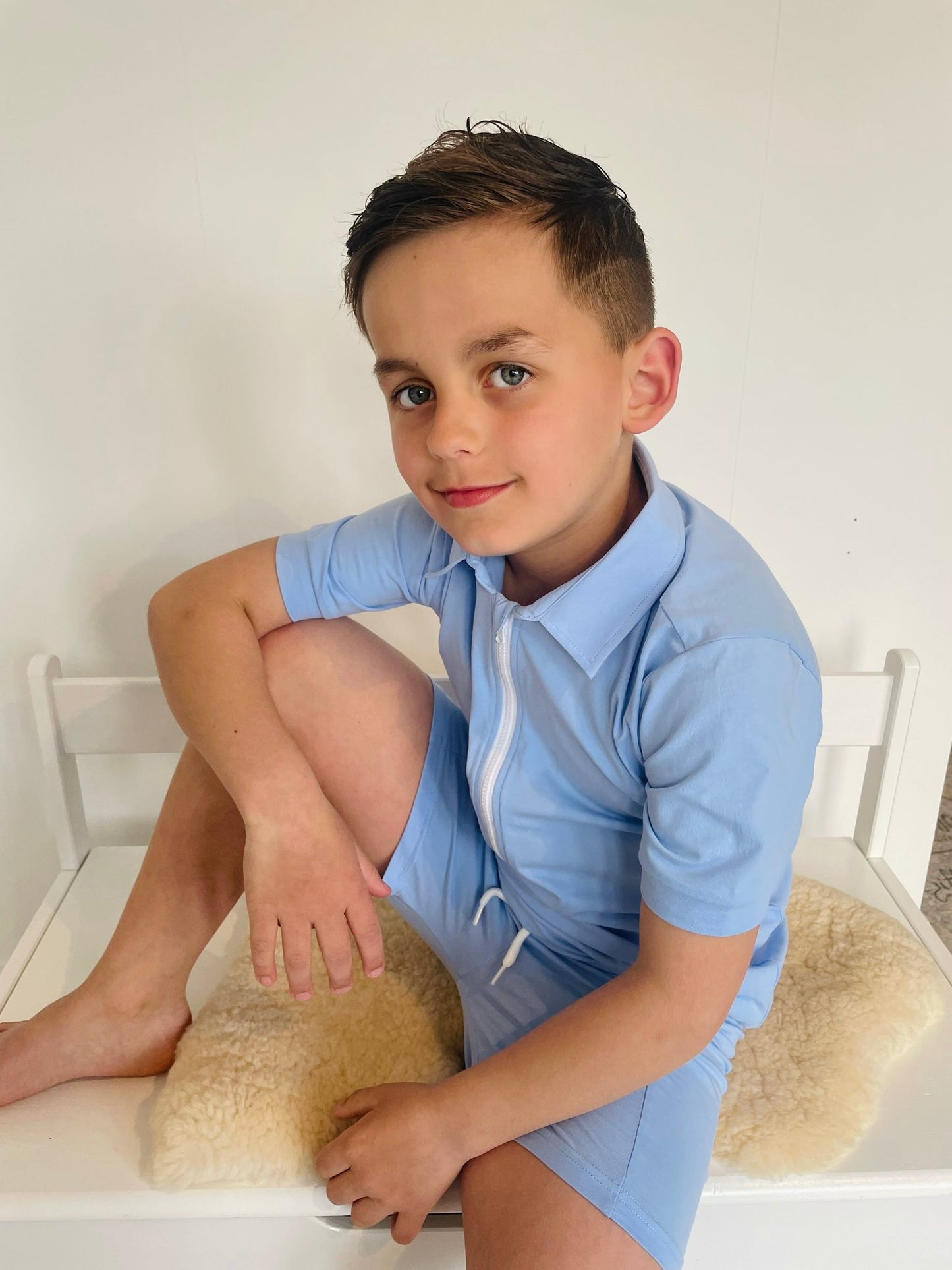 Blue Boys Short Set