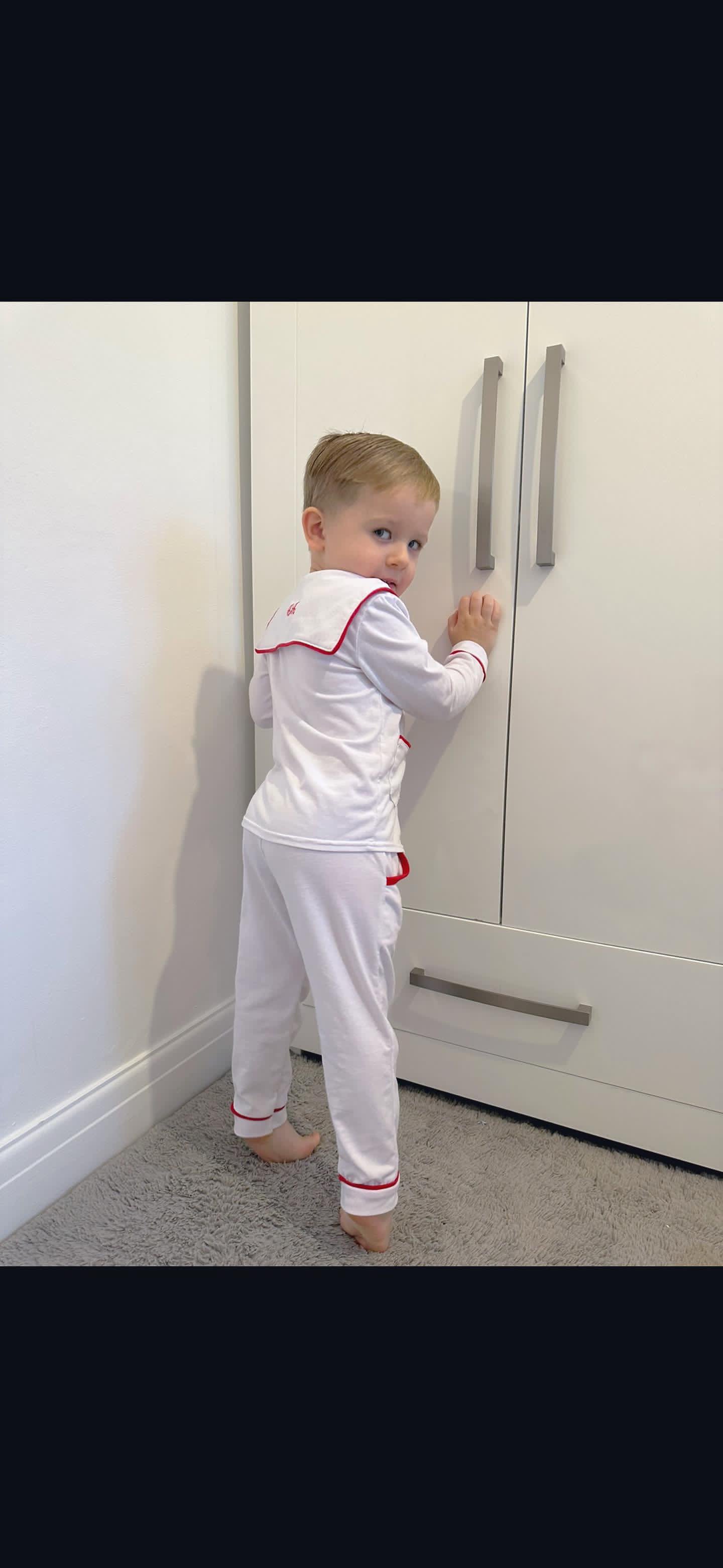 Boys Red Trim Pyjamas