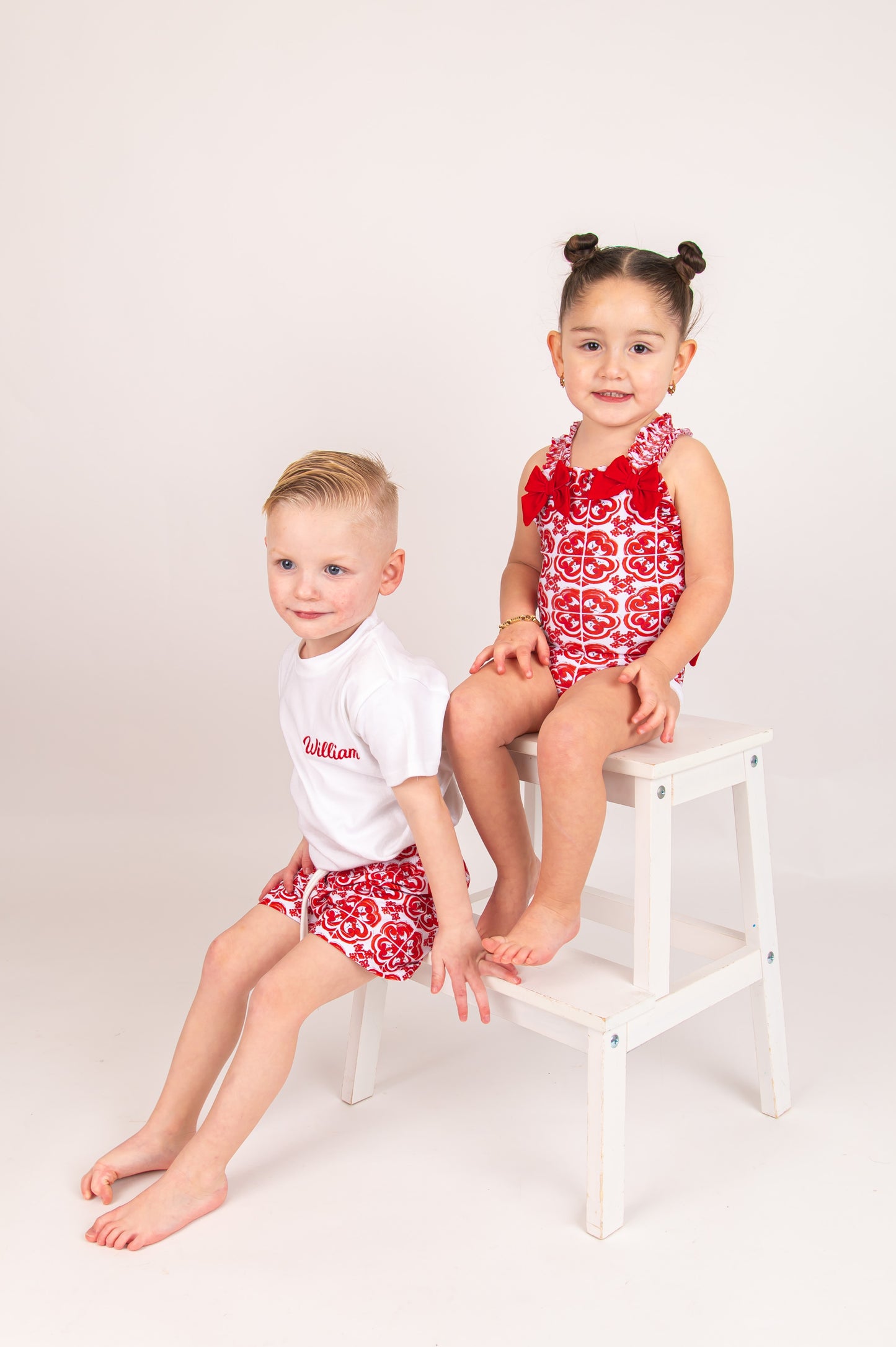 LUXE Red Girls Swimsuit