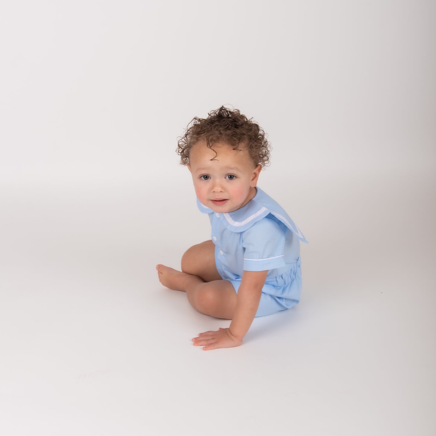 Sailor Collar Boys Shorts set