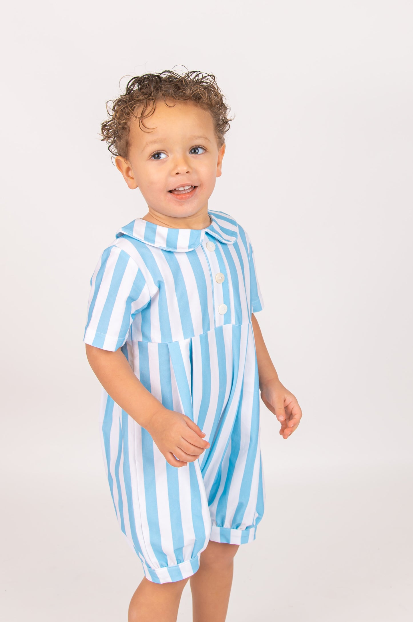 Candy Stripe Boys Romper