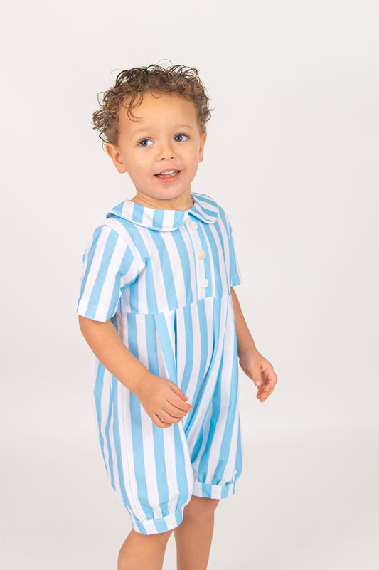 Candy Stripe Boys Romper