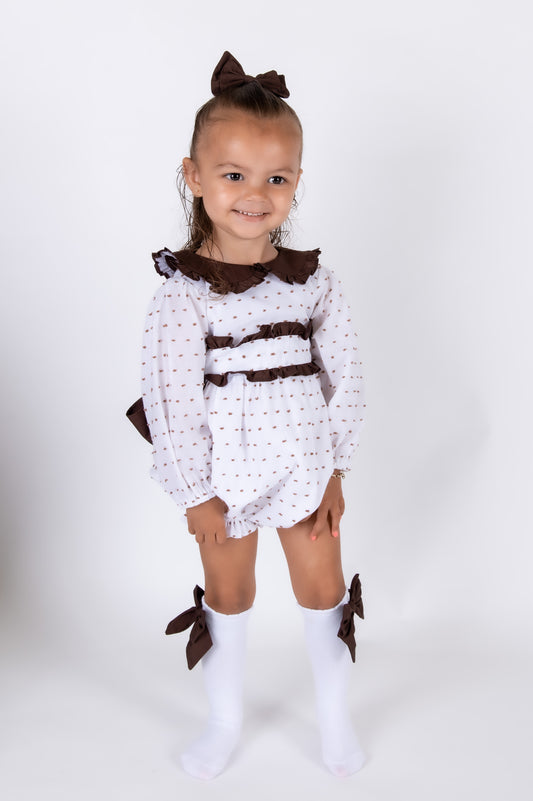 Coco Swiss Dot Romper