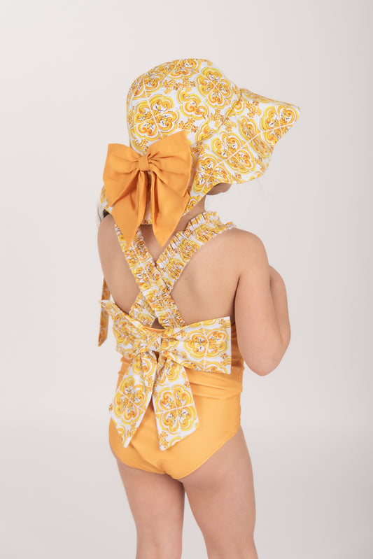 LUXE Girls Bow swim hat