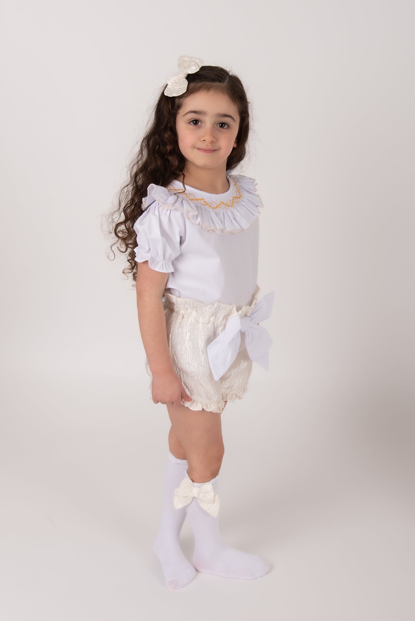 Cream Jaquard socks