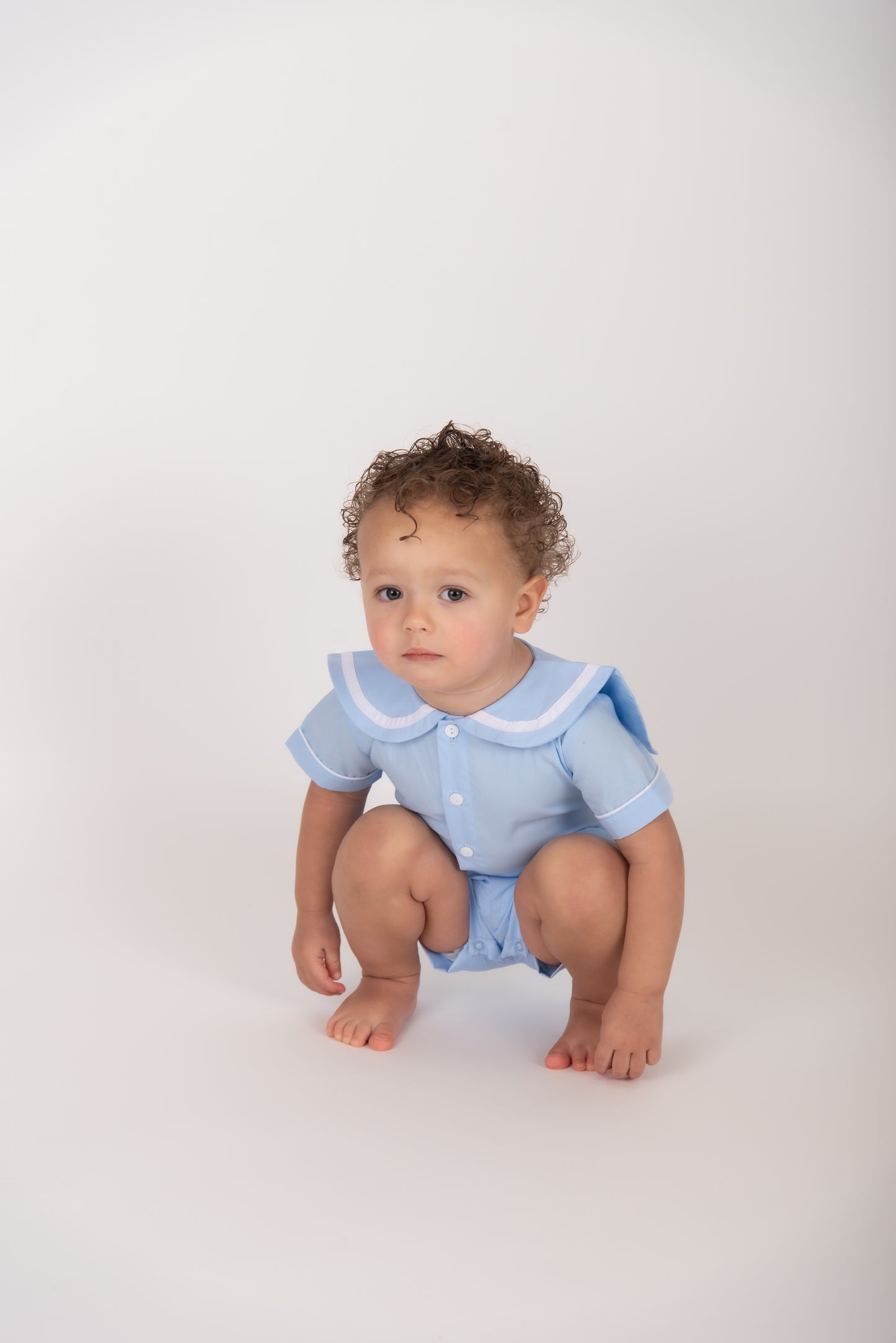 Sailor Collar Boys Shorts set