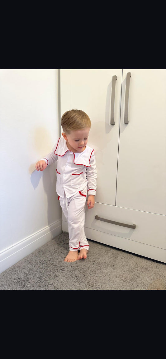Boys Red Trim Pyjamas