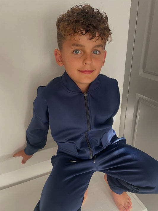 Boys Navy Tracksuit
