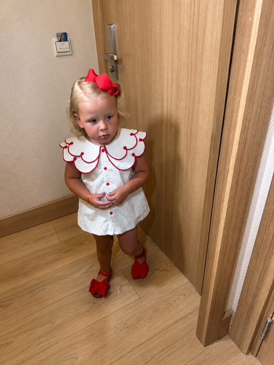 Rosebud Embroidery Anglaise Top & shorty set