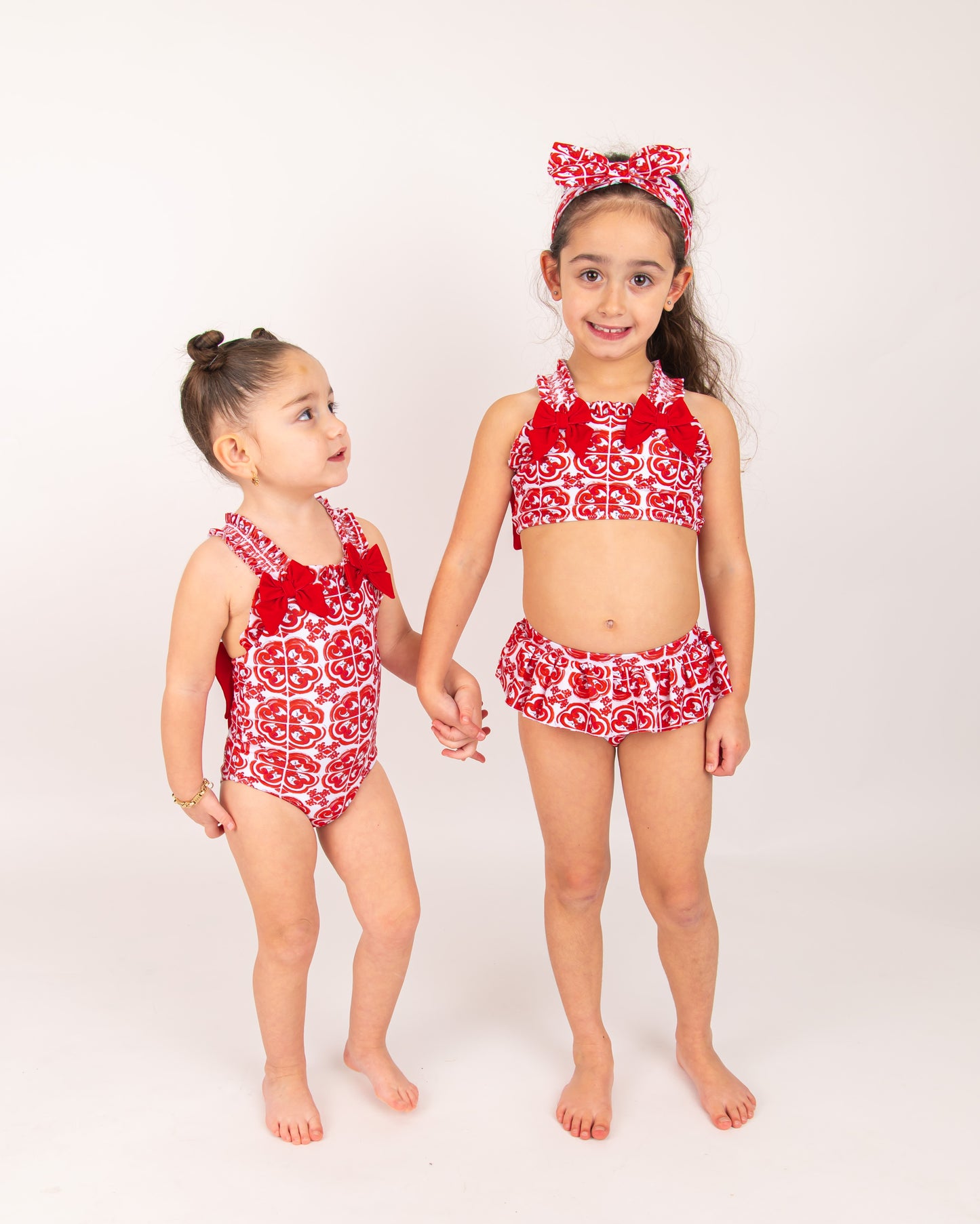 LUXE Red Girls Swimsuit