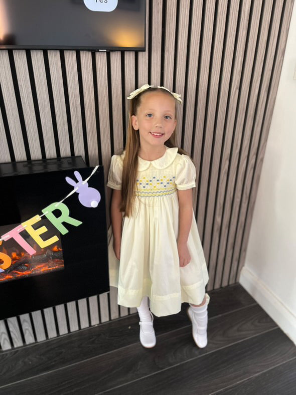 Lemon Smocked Dress