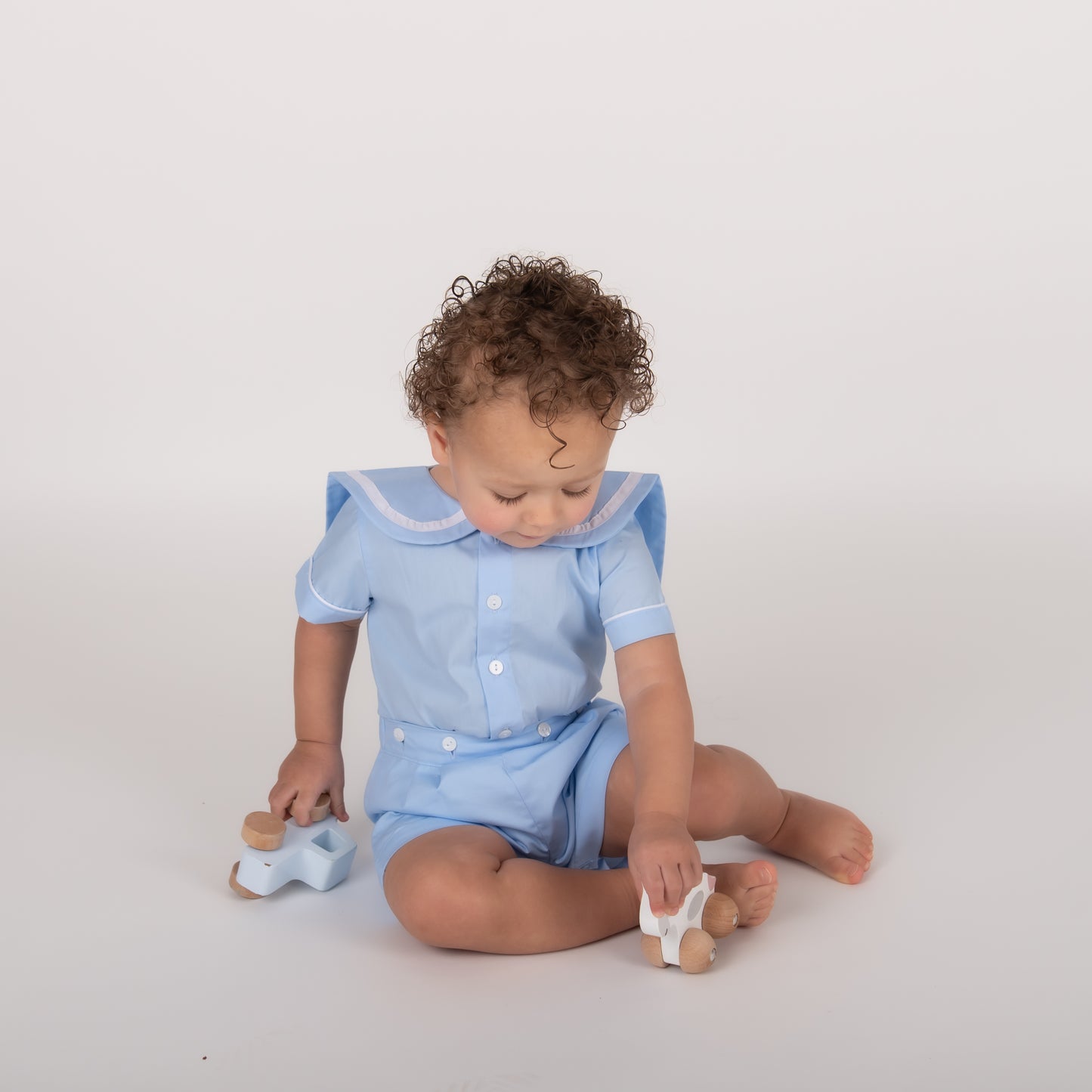 Sailor Collar Boys Shorts set