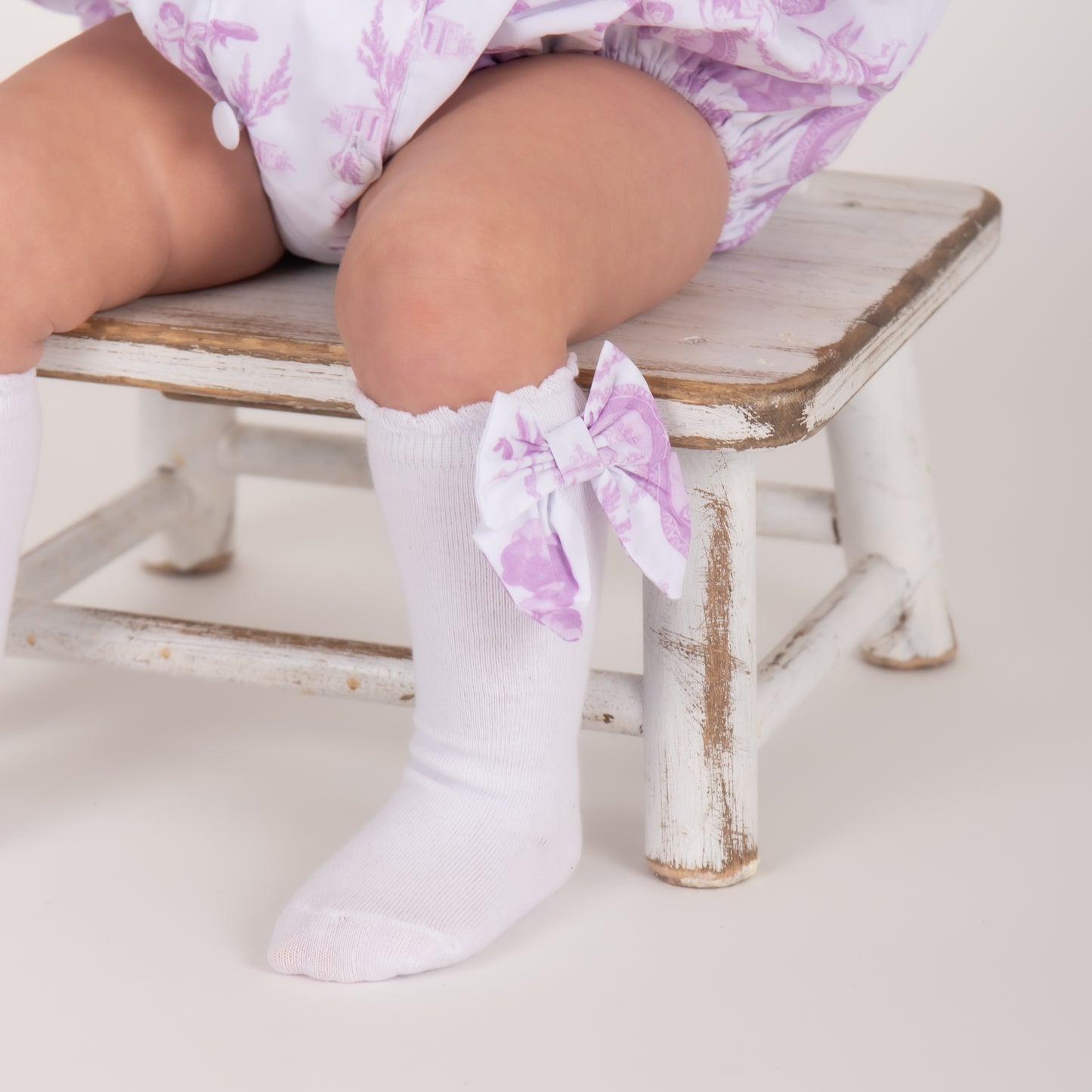 Lilac Toile Smocked Romper