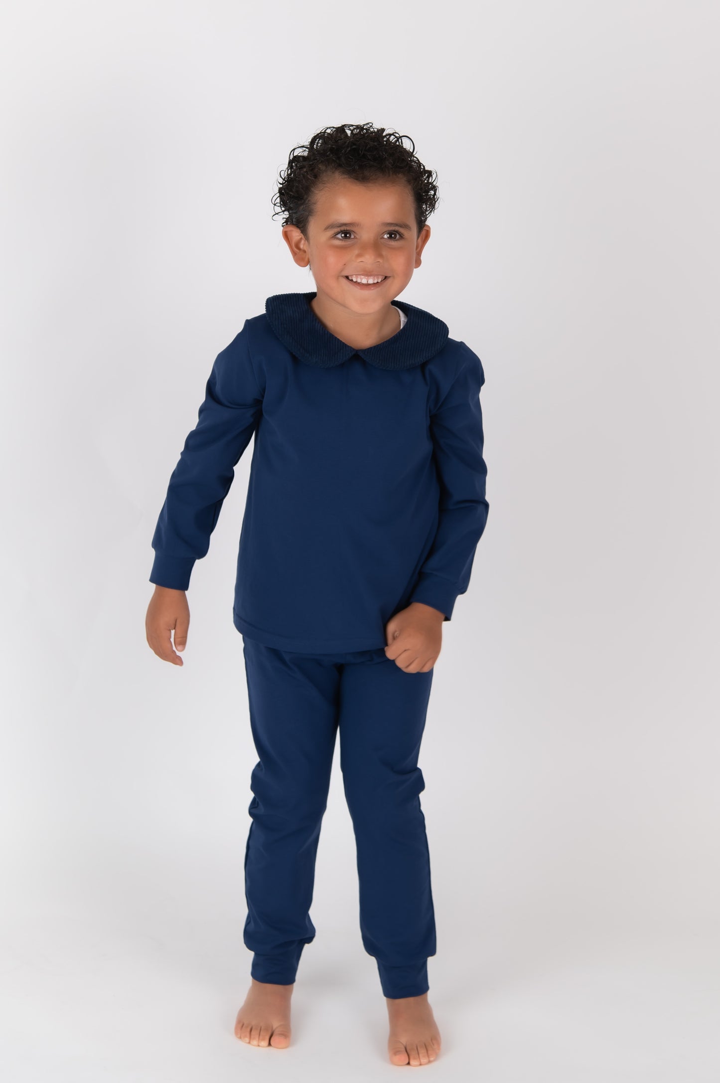 Navy & Corduroy Boys Lounge set