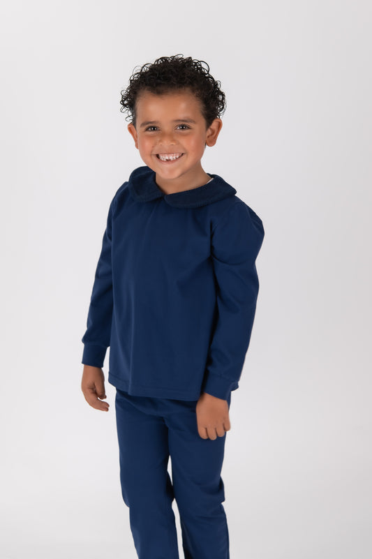 Navy & Corduroy Boys Lounge set