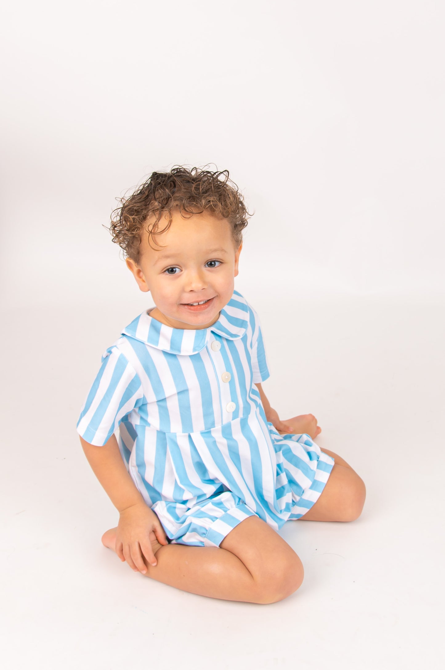 Candy Stripe Boys Romper