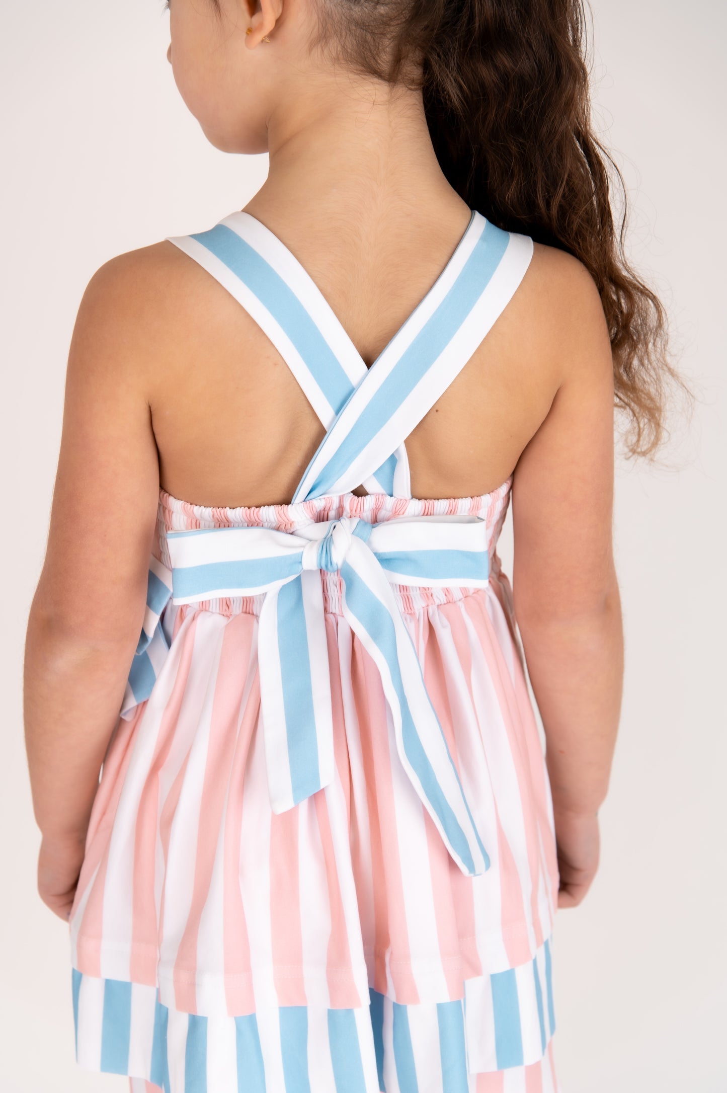 Candy Strip short set & Bow