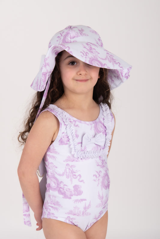 Lilac Cherub Toile Swimsuit