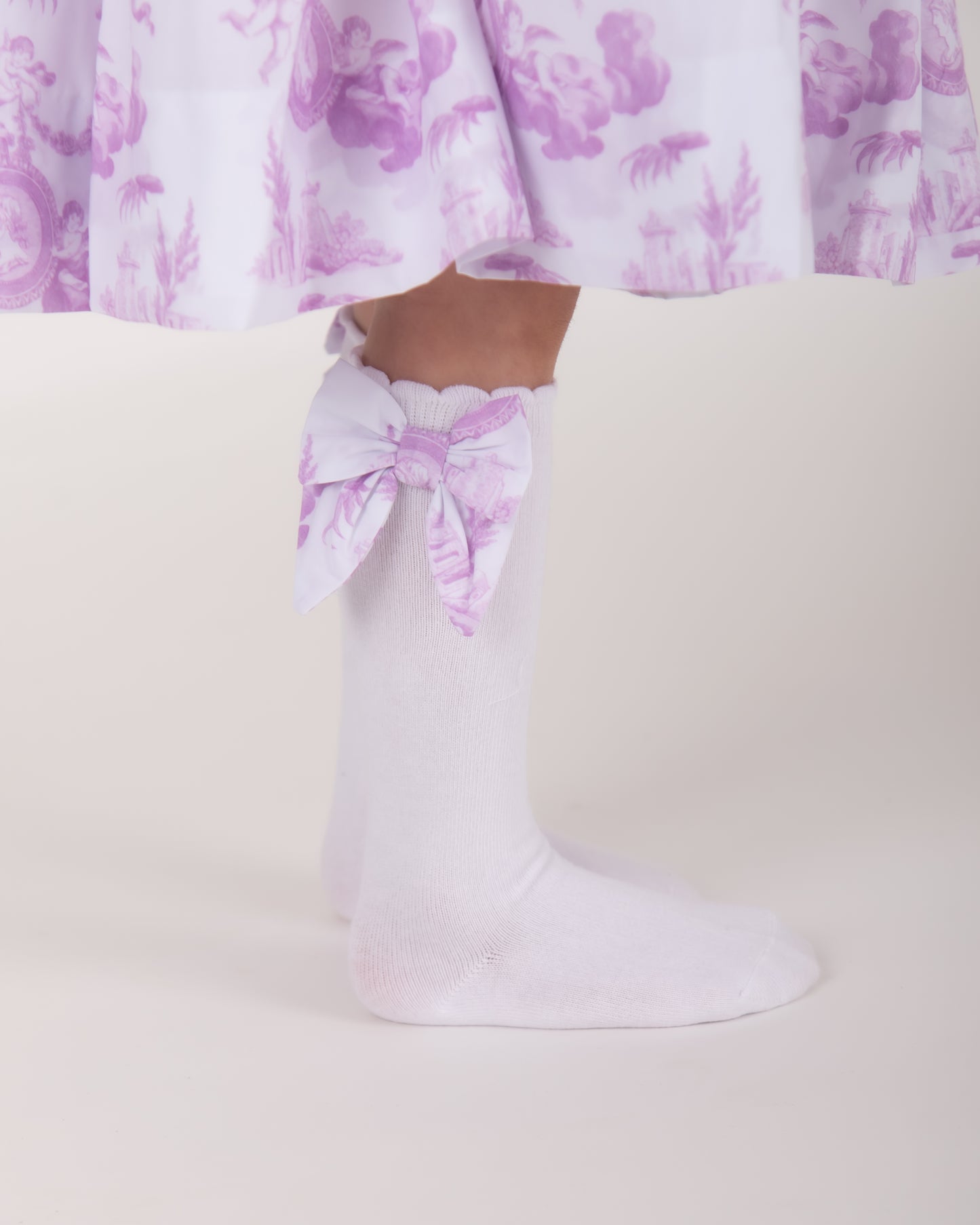 Lilac Toile Smocked Dress