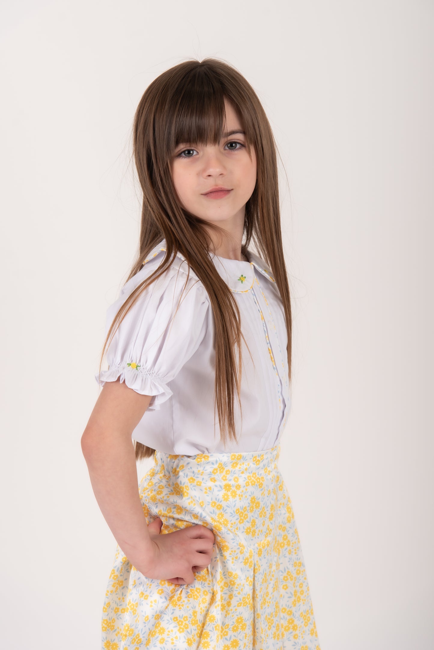 Lemon Floral Skirt set